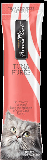 Fussie Cat Puree Lickable Cat Treats - Tuna Variety Pack - 5 Flavors 50ct