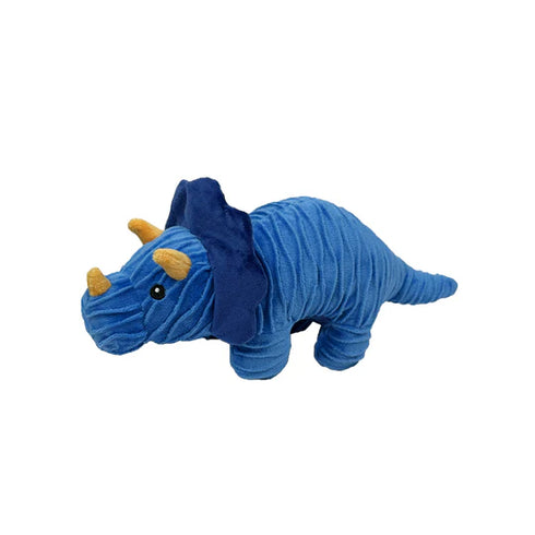 Petlou Groovyz Plush Triceratops Dog Toy - 15"