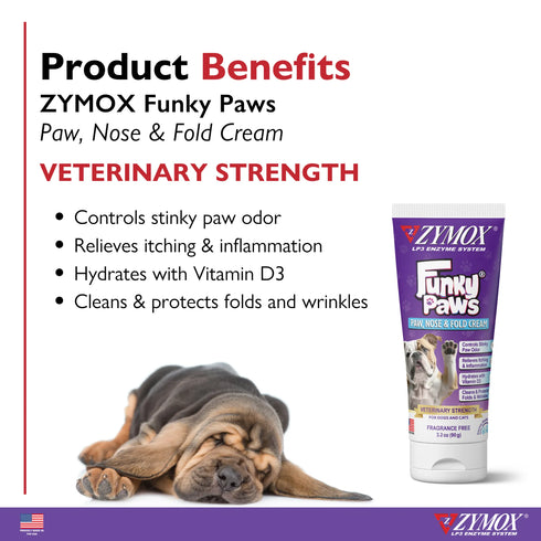 Zymox Funky Paws Dog Paw Ointment - 3.2oz Tube