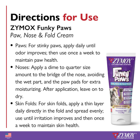 Zymox Funky Paws Dog Paw Ointment - 3.2oz Tube