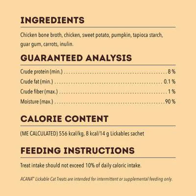 Acana Lickables Cat Treats - Chicken - 5 2.5oz Sticks