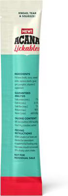 Acana Lickables Cat Treats - Tuna - 5 2.5oz Sticks