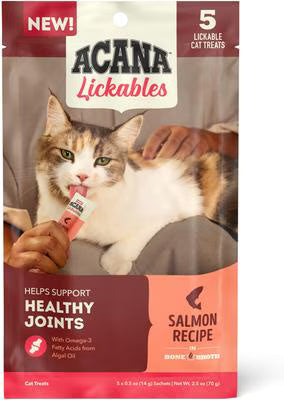 Acana Lickables Cat Treats - Salmon - 5 2.5oz Sticks