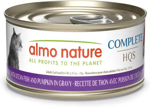Almo Nature Complete HQS Wet Cat Food - Tuna Recipe with Oceanfish in Gravy - 2.47oz Can