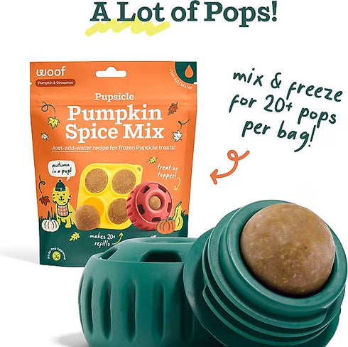 Woof Pupsicle Lickable Dog Treat - Pumpkin Spice Mix - 5.5oz Bag