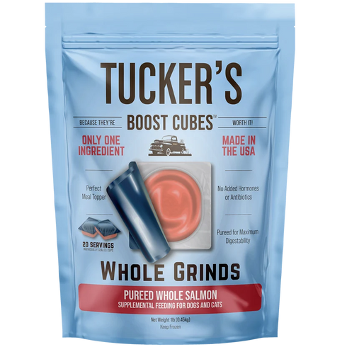 Tucker's Boost Cubes Frozen Raw Dog Food - Salmon - 1lb Bag