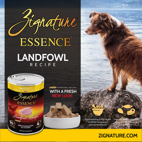 Essence LIR Wet Dog Food - Landfowl Recipe - 13oz Can