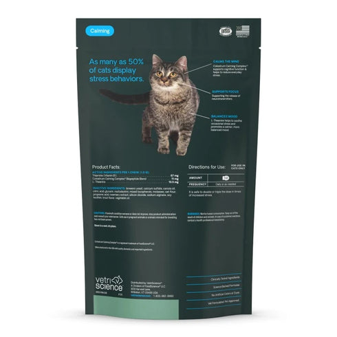 Vetriscience Calm & Confident Cat Calming Supplement Chews - Trout - 30 Count