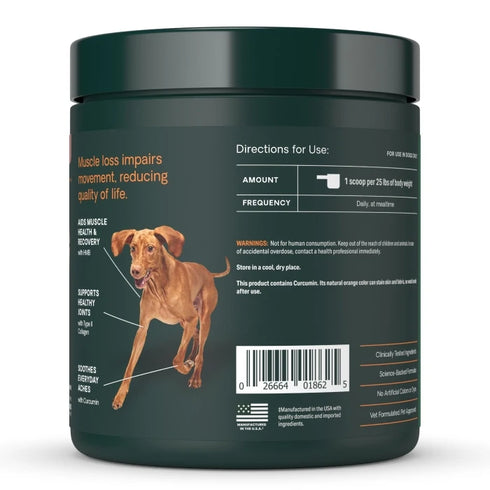Vetriscience HMB Healthy Muscle & Strength Dog Supplement - Powder - 8.47oz Tub
