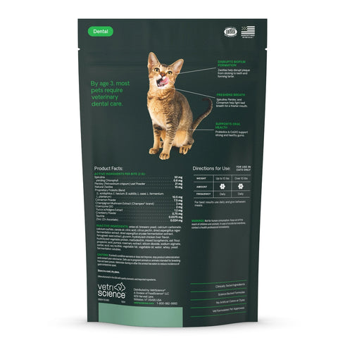 Vetriscience Dental Support Cat Chews - Chicken - 60 Count