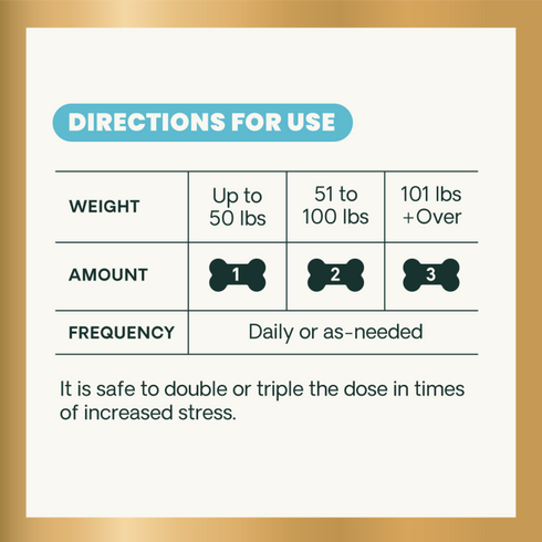 Vetriscience Calm & Confident Calming Dog Supplement Chews - Peanut Butter - 45 Count