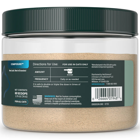 Vetriscience Calm & Confident Powder for Cats - 2.75oz Jar