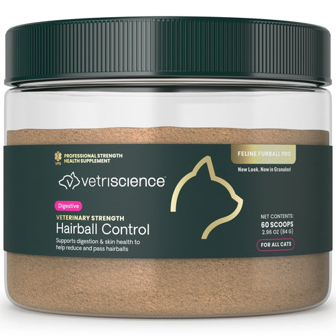 Vetriscience Veterinary Strength Hairball Control Powder for Cats - 2.96oz Jar