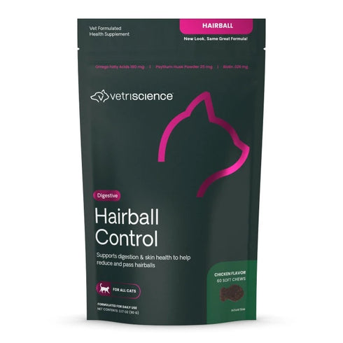 Vetriscience Hairball Control Supplement For Cats - Chews - 60 Count
