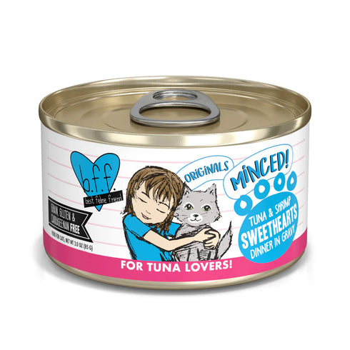 BFF Originals Minced Wet Cat Food - Tuna & Shrimp Sweethearts - 5.5oz Can