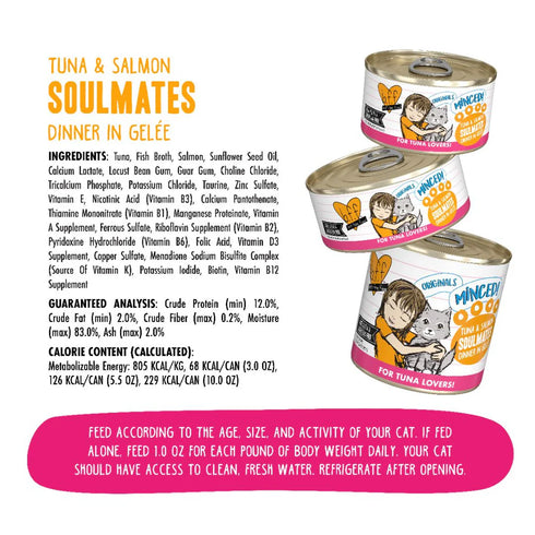 BFF Originals Minced Wet Cat Food - Tuna & Salmon Soulmates - 5.5oz Can
