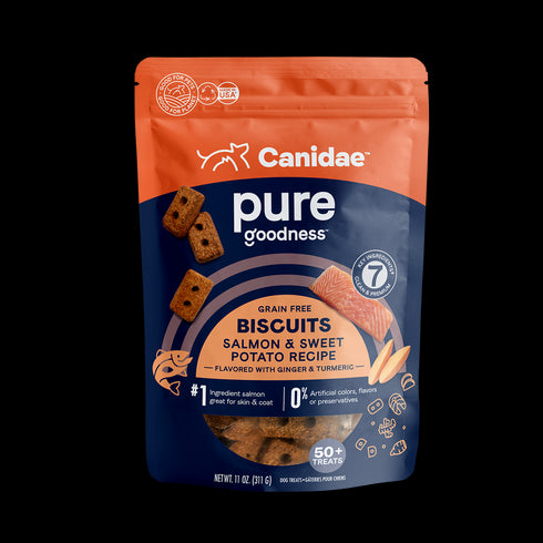 Canidae Pure Grain Free Dog Treats - Salmon & Sweet Potato - 11oz Pouch