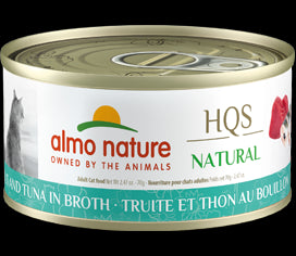 Almo Nature HQS Natural Wet Cat Food - Trout & Tuna in Broth - 2.47oz Can