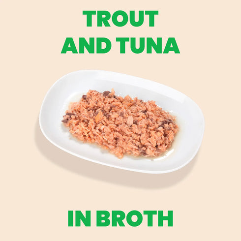 Almo Nature Natural HQS Wet Cat Food - Trout & Tuna in Broth - 2.47oz Can