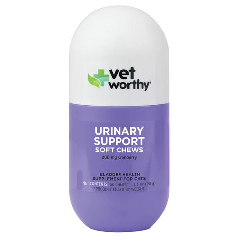 Vet Worthy Urinary Aid Chews For Cats - 60 Count