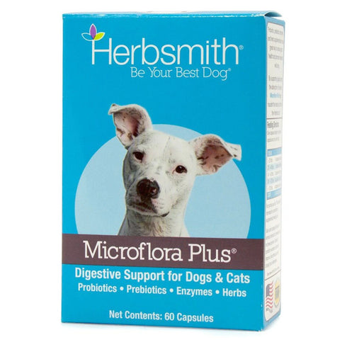 Herbsmith Microflora Plus Digestive Support for Dogs & Cats 60 Count - Poudre Pet and Feed Supply