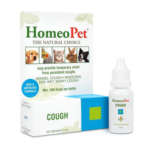 HomeoPet Naturally Safe & Gentle Cough Pet Medicine 15ml - Poudre Pet and Feed Supply