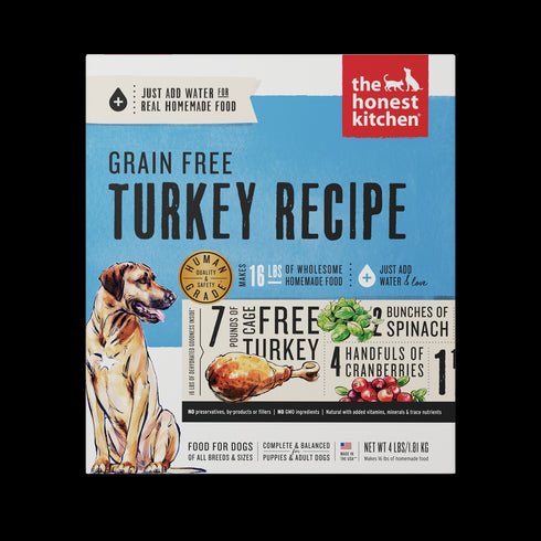 Honest Kitchen Grain Free Turkey Recipe Dehydrated Dog Food 4lb - Poudre Pet and Feed Supply