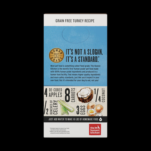 Honest Kitchen Grain Free Turkey Recipe Dehydrated Dog Food 4lb - Poudre Pet and Feed Supply