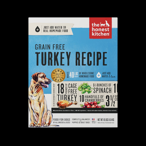 Honest Kitchen Grain Free Turkey Recipe Dehydrated Dog Food 10lb - Poudre Pet and Feed Supply
