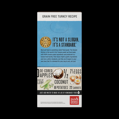 Honest Kitchen Grain Free Turkey Recipe Dehydrated Dog Food 10lb - Poudre Pet and Feed Supply