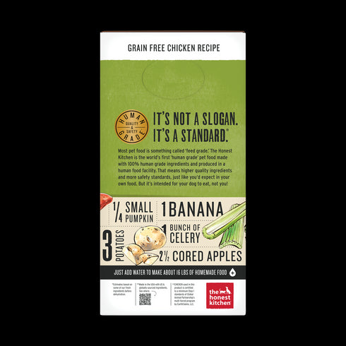 Honest Kitchen Grain Free Chicken Recipe Dehydrated Dog Food 4lb - Poudre Pet and Feed Supply