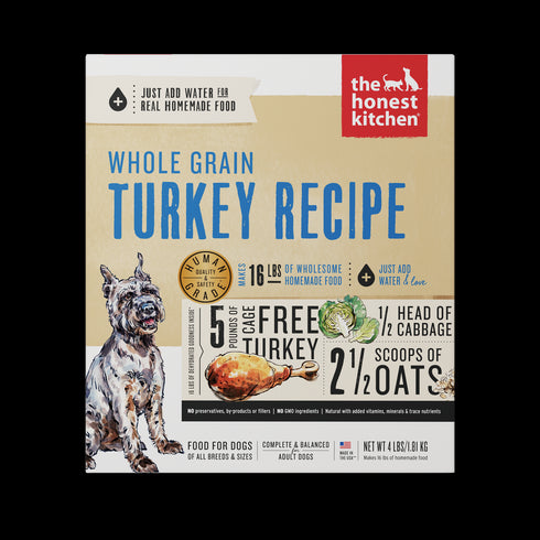 Honest Kitchen Whole Grain Turkey Recipe Dehydrated Dog Food 4lb - Poudre Pet and Feed Supply