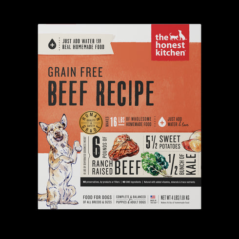 Honest Kitchen Grain Free Beef Recipe Dehydrated Dog Food 4lb - Poudre Pet and Feed Supply