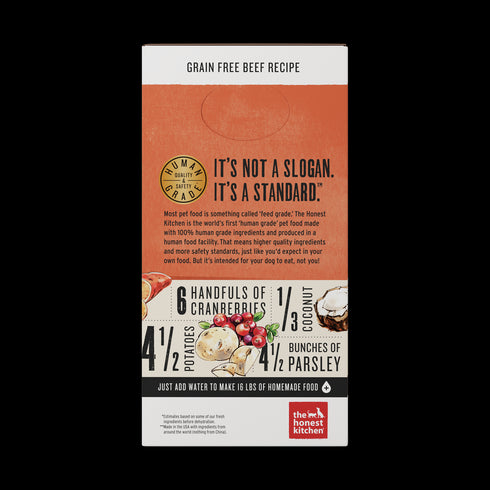 Honest Kitchen Grain Free Beef Recipe Dehydrated Dog Food 4lb - Poudre Pet and Feed Supply