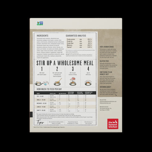 Honest Kitchen Grain Free Base Mix Fruit & Veggie Dry Dog Food 7lb - Poudre Pet and Feed Supply