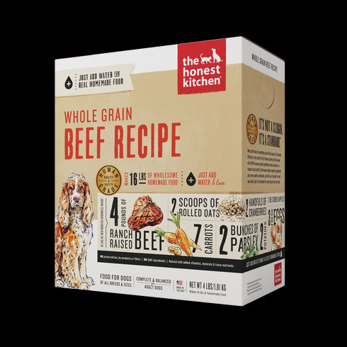 Honest Kitchen Whole Grain Beef Dehydrated Dog Food 4lb - Poudre Pet and Feed Supply