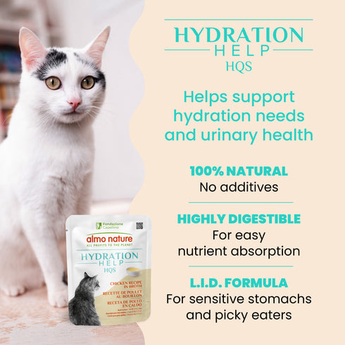 Almo Nature Hydration Help HQS Cat Food Topper - Chicken in Broth - 1.76oz Pouch
