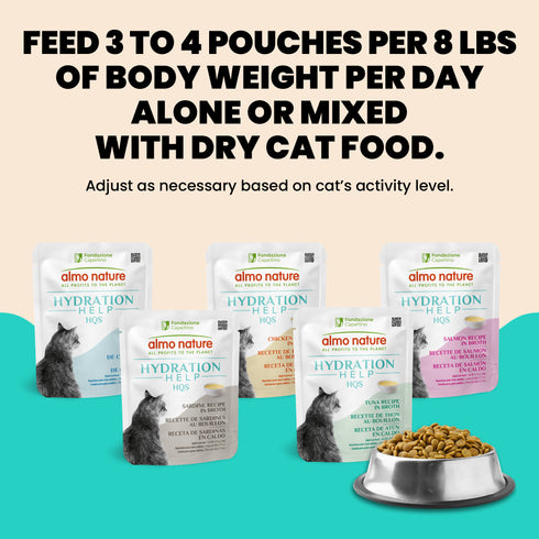 Almo Nature Hydration Help HQS Cat Food Topper - Tuna in Broth - 1.76oz Pouch