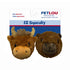 Petlou Ez Squeaky Capybara & Highland Cow Ball Dog Toy - Twin Pack - 4"
