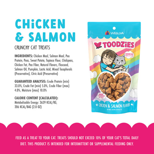 BFF Toodzies Crunchy Cat Treats - Chicken & Salmon - 2oz Pouch