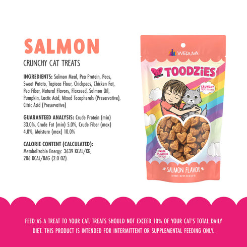 BFF Toodzies Crunchy Cat Treats - Salmon - 2oz Pouch