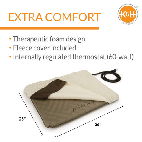 K&H Pet Products Lectro-Soft Outdoor Heated Pet Bed Large 25 x 36 in - Poudre Pet & Feed Supply 2