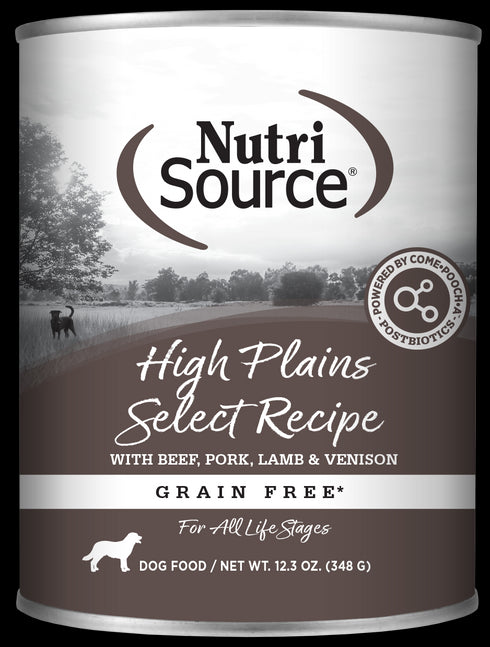 NutriSource High Plains Select Canned Wet Dog Food 13oz
