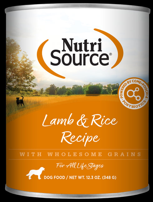 Nutrisource Pate Wet Dog Food - Lamb & Rice - 13oz Can