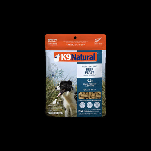 K9 Natural Freeze Dried Dog Food Topper - New Zealand Beef - 3.5oz Bag