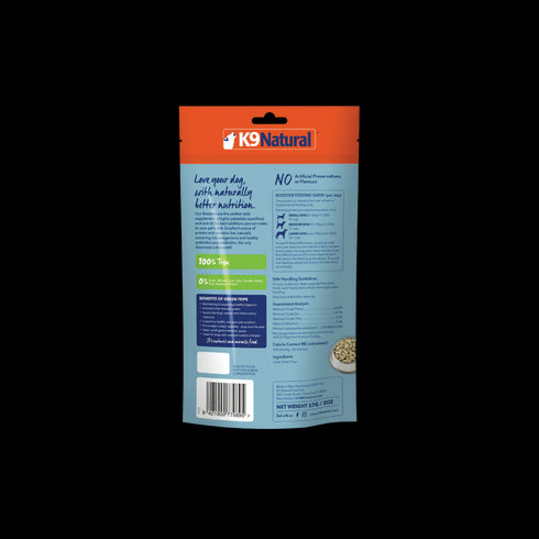 K9 Natural Freeze Dried Dog Food Booster - Lamb Green Tripe - 7oz Pouch