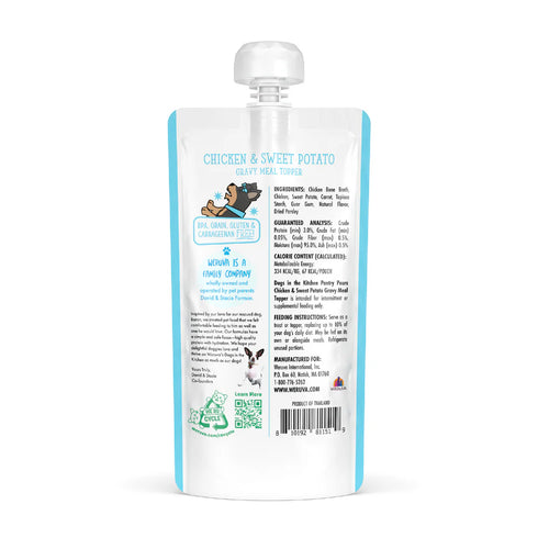 Weruva Dogs In The Kitchen Pantry Pour Wet Dog Food Meal Topper - Chicken & Sweet Potato in Gravy - 7oz Pouch