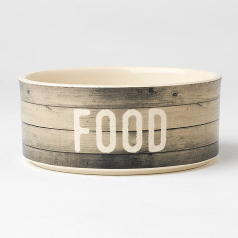 Petrageous Farm Dog Food Bowl - 6" - Gray