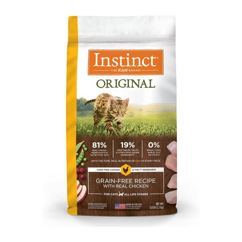 Instinct Pet Food Original Grain Free Chicken Recipe Natural Dry Cat Food 11lb