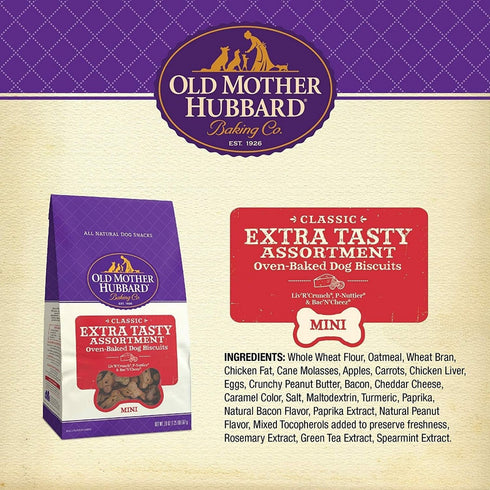 Old Mother Hubbard Crunchy Classic Extra Tasty Mini Dog Treats 20oz - Poudre Pet & Feed Supply 2